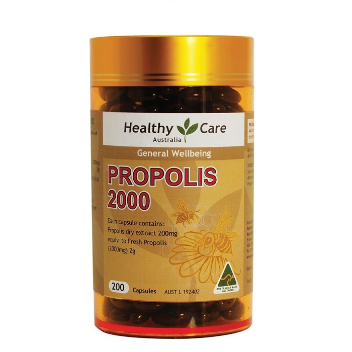 澳洲Healthy Care Propolis 蜂胶软胶囊 2000mg 200粒