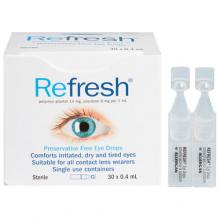 澳洲Refresh 眼药水抗疲劳不含防腐剂 隐形眼镜者适用 30*0.4ml