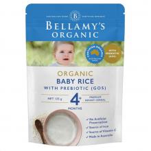 澳洲BELLAMY贝拉米婴儿米粉米糊 辅食125g 4个月+