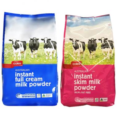 澳洲Coles學生成人全脂/脱脂奶粉1kg【包邮】